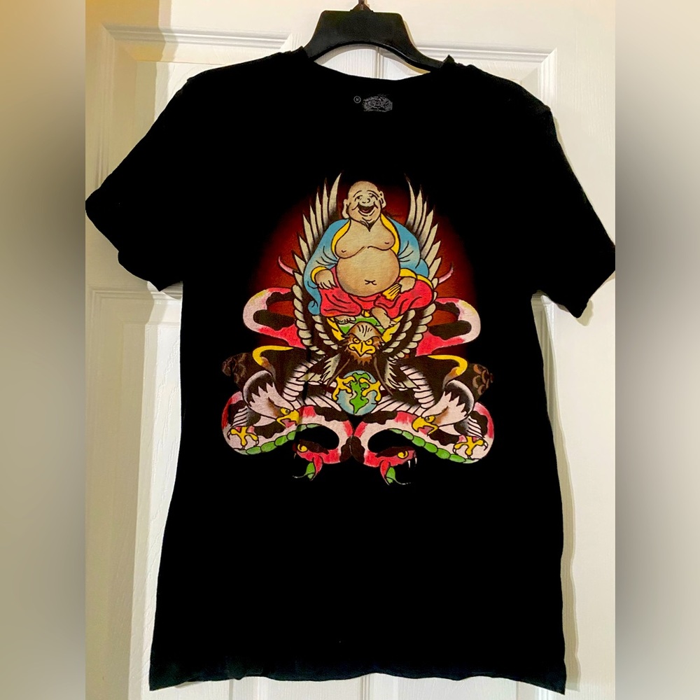 Vintage Ed Hardy Mediums Men’s Graphic Tee Budda Authentic